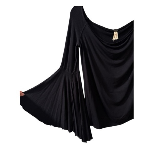 FREE PEOPLE | We The Free Birds Of Paradise Stretch-jersey Top In Black - Picture 4 of 6